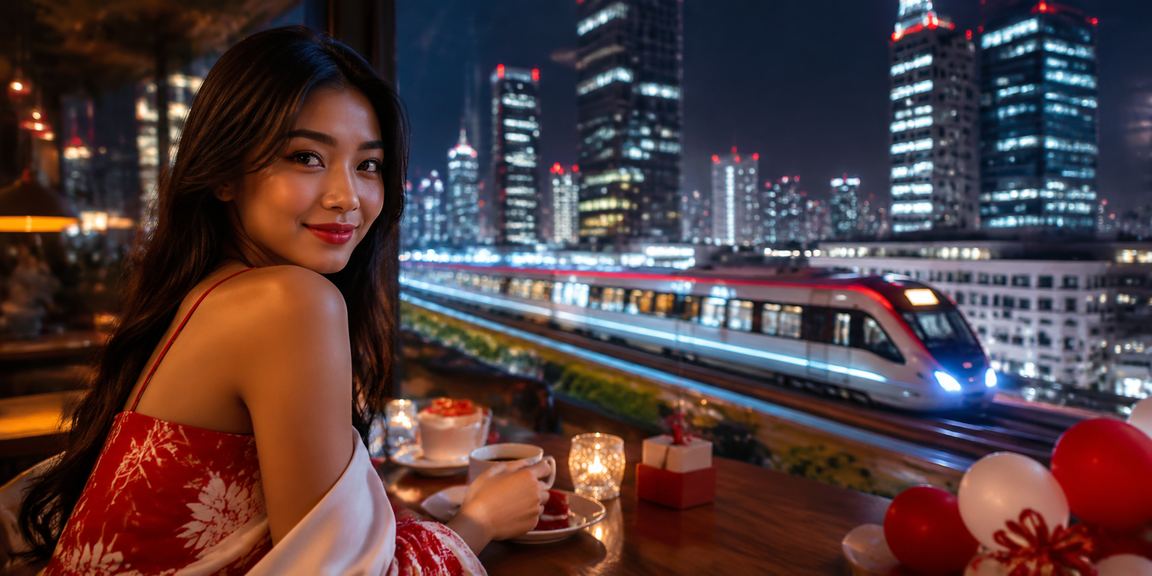 Pria muda Vietnam menikmati kopi sambil melakukan transaksi deposit online dengan santai