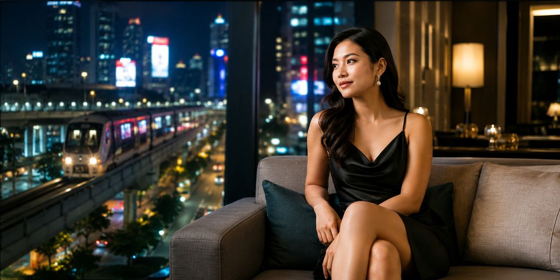 Model Vietnam bergaya elegan menampilkan nuansa eksklusif program VIP premium