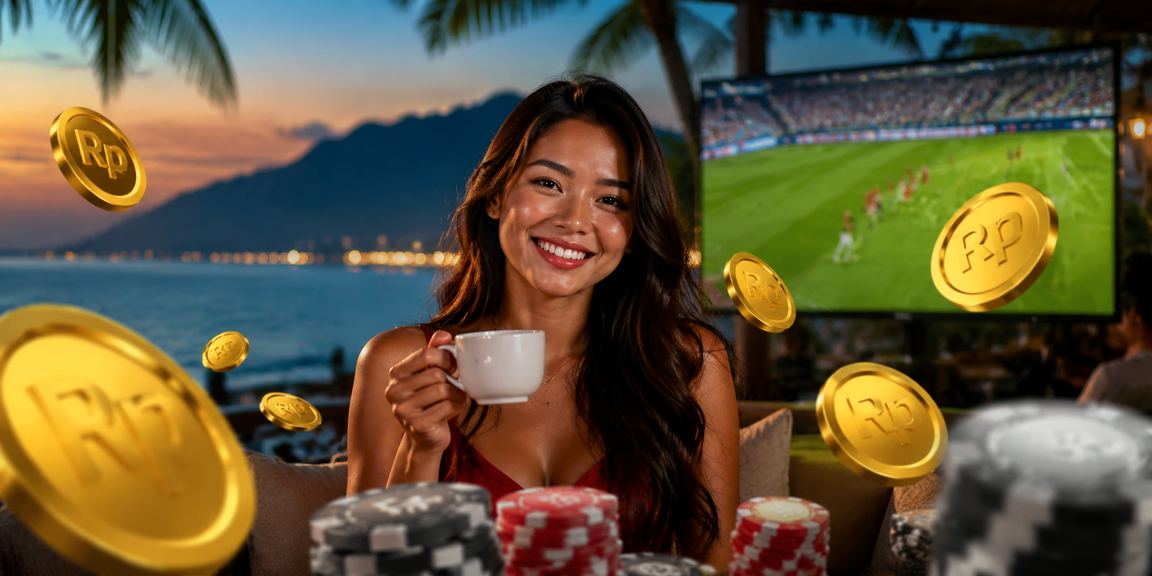 Pelanggan kafe Vietnam menikmati kopi sambil membaca statistik taruhan olahraga