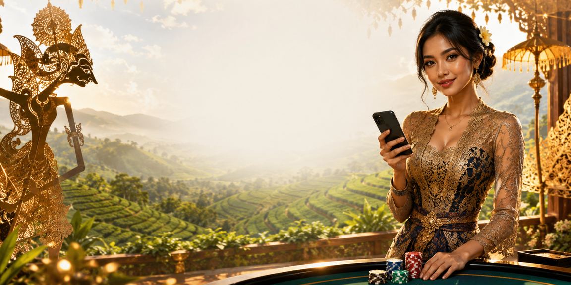 Pengunjung festival menggunakan smartphone untuk mengakses fitur VIP casino online